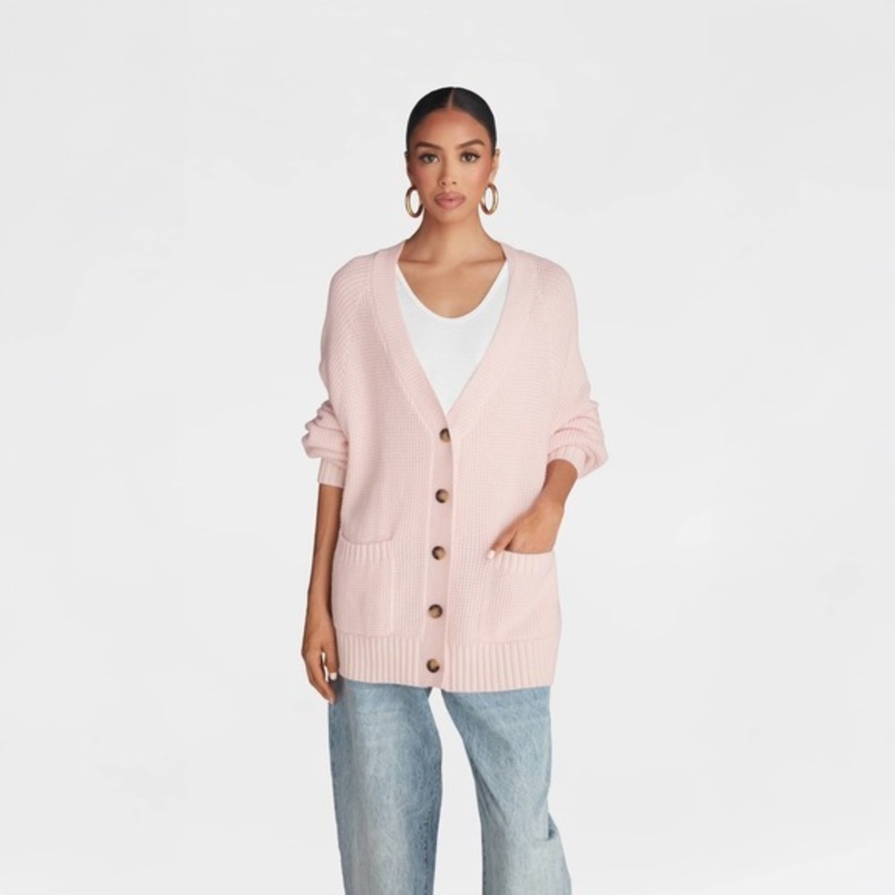 KBB by KAHLANA x‎ Target Women's S Small The Letterman Cardigan Pink Sweater